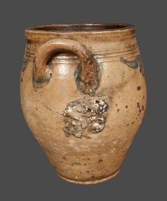 Ovoid Stoneware Jar with Incised Drape Decoration, Manhattan, circa 1820