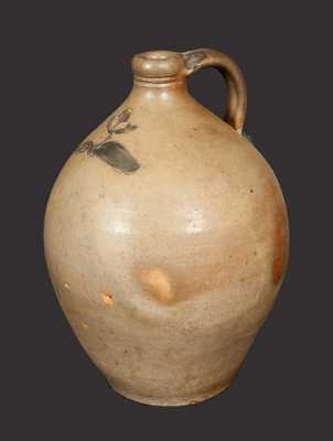 Ovoid Stoneware Jug with Incised Floral Decoration, Albany, Circa 1820