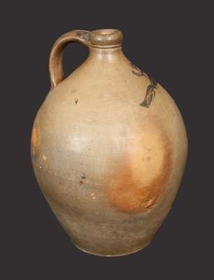 Ovoid Stoneware Jug with Incised Floral Decoration, Albany, Circa 1820