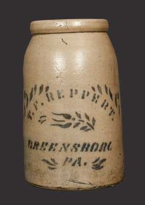 T. F. REPPERT / GREENSBORO, PA Stoneware Crock