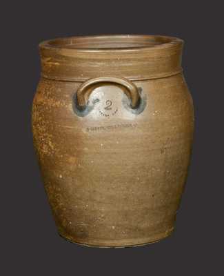 Rare Stoneware Jar Signed J. BUCK / COLDRUN, OH