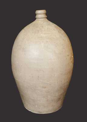 Very Rare Four-Gallon HUGH SMITH & CO. Stoneware Jug, Alexandria, VA, circa 1820