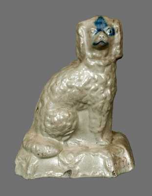 Rare Western PA Stoneware Spaniel Figure