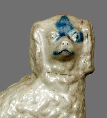 Rare Western PA Stoneware Spaniel Figure