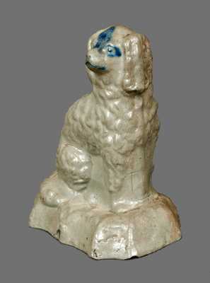 Rare Western PA Stoneware Spaniel Figure