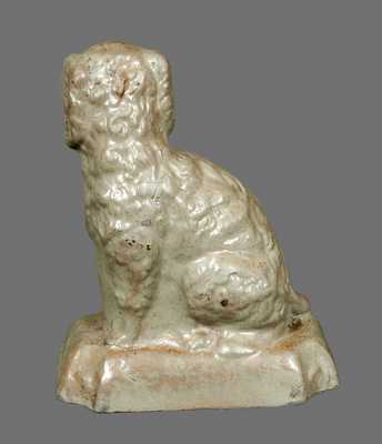 Rare Western PA Stoneware Spaniel Figure