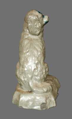 Rare Western PA Stoneware Spaniel Figure