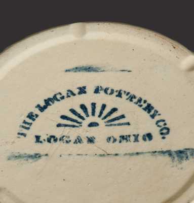 Spongeware Bowl Signed THE LOGAN POTTERY CO. / LOGAN, OH