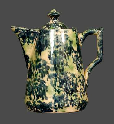 Two-Color Yellowware Coffeepot