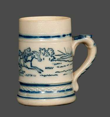 Molded Stoneware Mug with Impressed Decoration