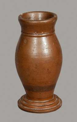 Stoneware Vase with Albany Slip Glaze Dated 1885