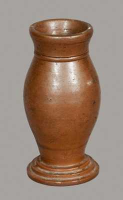 Stoneware Vase with Albany Slip Glaze Dated 1885
