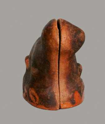 Two-Piece Redware Sheep Mold