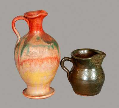 Lot of Two: Miniature Stoneware Pitcher and Cole Pottery, Seagrove, NC Pitcher