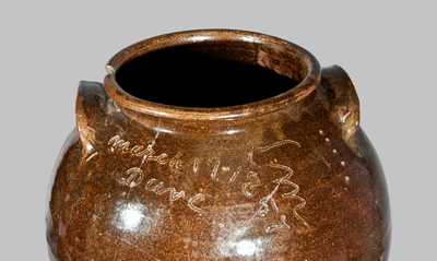 Important Five Gallon Edgefield, SC Stoneware Jar Signed 
