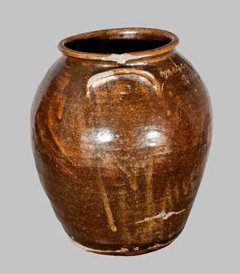 Important Five Gallon Edgefield, SC Stoneware Jar Signed 