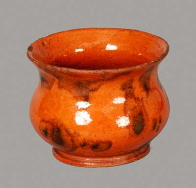 Redware Cup with Manganese Splotches