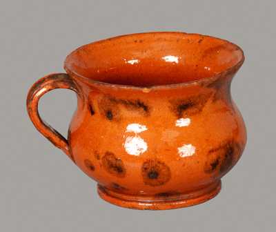 Redware Cup with Manganese Splotches