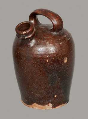 Manganese Glazed Redware Harvest Jug, Possibly Tennessee or Southwest Virginia