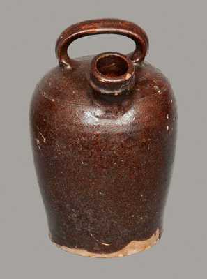 Manganese Glazed Redware Harvest Jug, Possibly Tennessee or Southwest Virginia