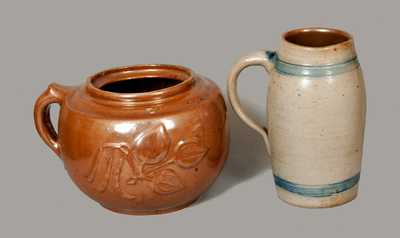 Lot of Two: Stoneware Boston Baked Beans Pot and Stoneware Mug
