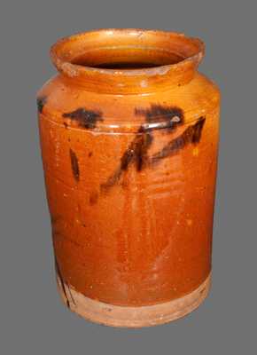 1 Gal. Redware Jar, Probably Gonic, NH