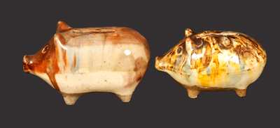 Lot of Two: English Pottery Pig Banks