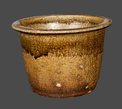 Alkaline Glazed Stoneware Jar incised 9 x 7, North Carolina Origin
