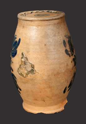 Tulip-Decorated Stoneware Rundlet