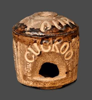 Profusely Inscribed Stoneware Cuckoo Whistle
