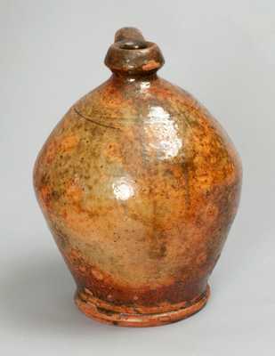 Glazed Redware Jug, New England origin, early 19th century.