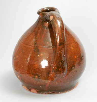 Glazed Redware Jug, New England origin, second quarter 19th century.