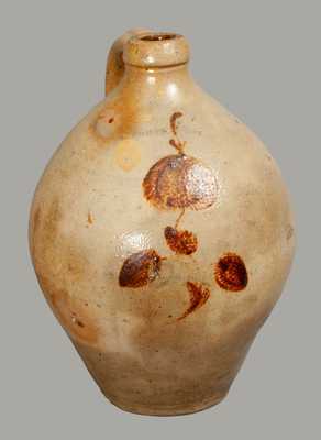 Ochre-Decorated Stoneware Jug, Stamped