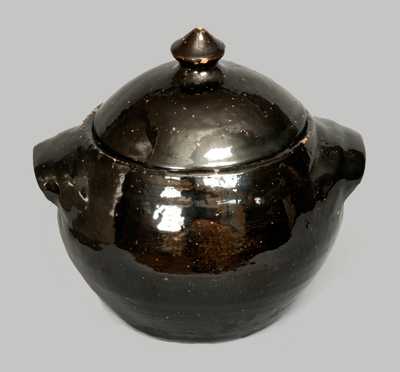 Jugtown Pottery Sugar Bowl, Stamped 