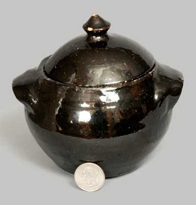 Jugtown Pottery Sugar Bowl, Stamped 