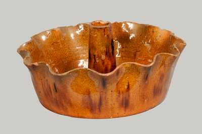 Glazed Redware Food Mold, probably PA origin, 19th century.