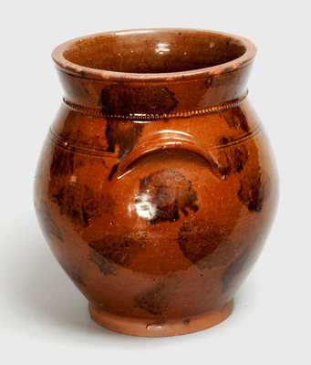 Glazed Redware Jar, New England origin, circa 1840.