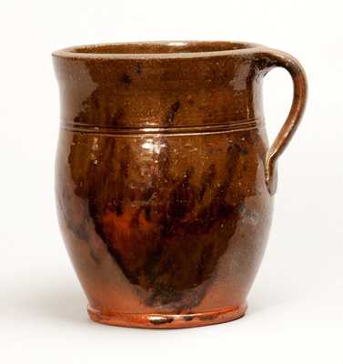 Glazed Redware Handled Jar, Pennsylvania origin, third quarter 19th century.
