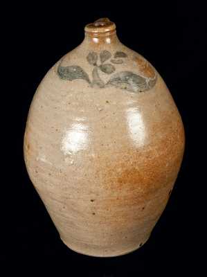 Two-Gallon Stoneware Jug w/ Incised Floral Decoration, attrib. Morgan / van Wickle Pottery, Old Bridge, NJ