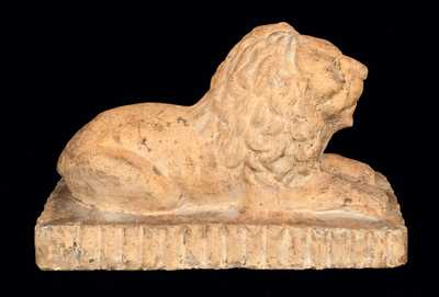 Stoneware Lion Doorstop, Ohio origin