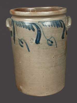 3 Gal. Stoneware Crock with Hanging Tulip Decoration, Strasburg, VA, circa 1870