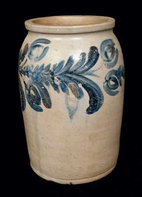 1 Gal. Stoneware Jar with Floral Decoration, Baltimore, circa 1825