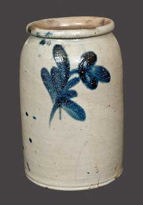 1/2 Gal. Stoneware Crock with Floral Decoration, Baltimore, circa 1825