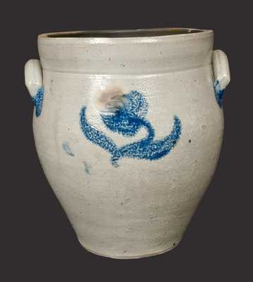 New York State Stoneware Crock with Floral Decoration