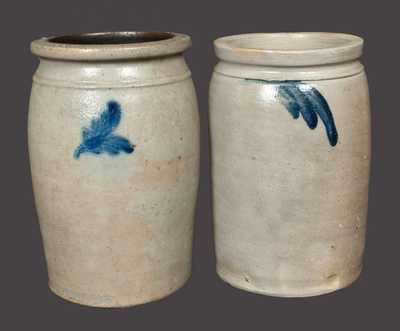 Lot of Two: 1 Gal. Stoneware Crocks from Western PA and Baltimore