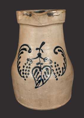 EDMANDS & CO. Stoneware Pitcher with Slip-Trailed Grapes Decoration