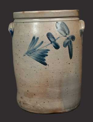 4 Gal. Stoneware Crock with Floral Decoration att. R. J. Grier, Chester Co., PA, circa 1880