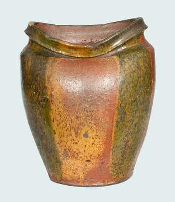 Very Rare Redware Jar with Copper-Oxide Decoration att. Christopher Alexander Haun, Greene Co., TN