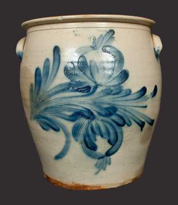 6 Gal. COWDEN & WILCOX / HARRISBURG, PA Stoneware Crock with Floral Decoration
