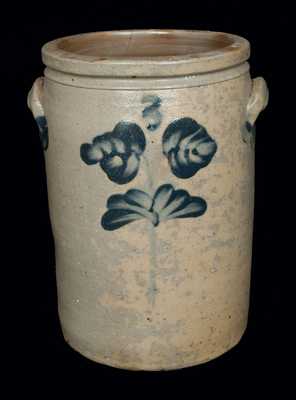 3 Gal. Stoneware Crock with Floral Decoration, Baltimore, circa 1875